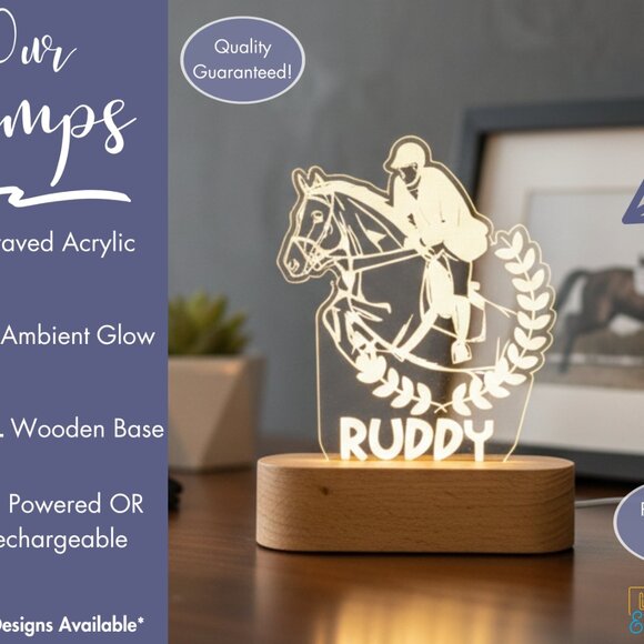 Polo Sport Night Light – Personalized LED Horse Riding Decor - Picture 3 of 8